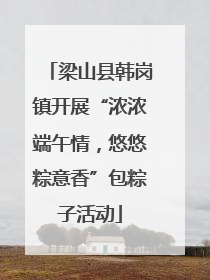 梁山县韩岗镇开展“浓浓端午情，悠悠粽意香”包粽子活动