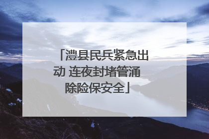 澧县民兵紧急出动 连夜封堵管涌除险保安全