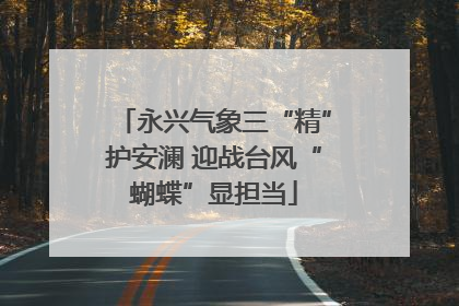 永兴气象三“精”护安澜 迎战台风“蝴蝶”显担当