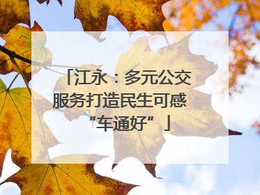 江永：多元公交服务打造民生可感“车通好”