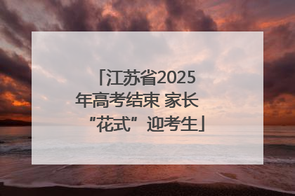 江苏省2025年高考结束 家长“花式”迎考生