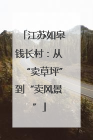 江苏如皋钱长村：从“卖草坪”到“卖风景”
