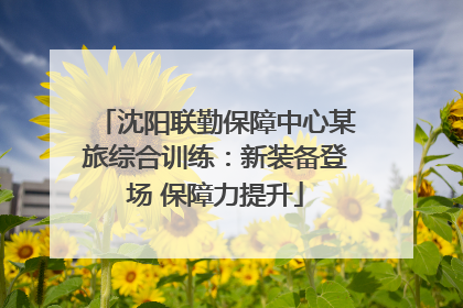 沈阳联勤保障中心某旅综合训练：新装备登场 保障力提升