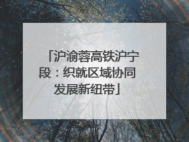 沪渝蓉高铁沪宁段：织就区域协同发展新纽带