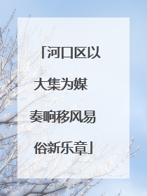 河口区以大集为媒 奏响移风易俗新乐章