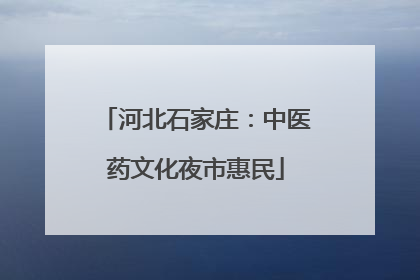 河北石家庄：中医药文化夜市惠民