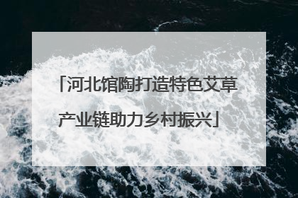 河北馆陶打造特色艾草产业链助力乡村振兴