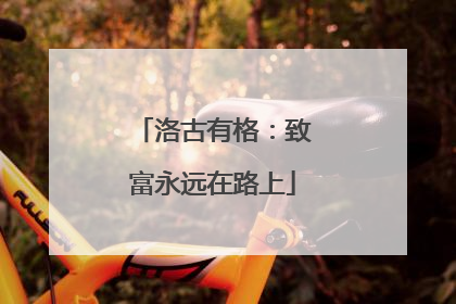 洛古有格：致富永远在路上