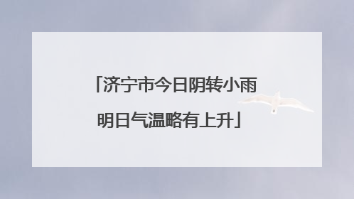 济宁市今日阴转小雨 明日气温略有上升