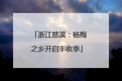 浙江慈溪：杨梅之乡开启丰收季