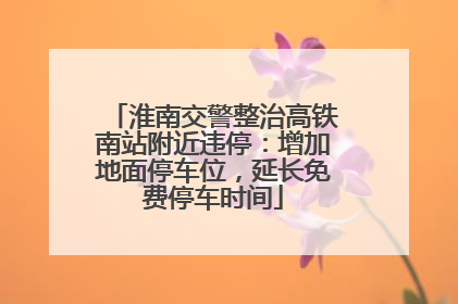 淮南交警整治高铁南站附近违停：增加地面停车位，延长免费停车时间