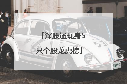 深股通现身5只个股龙虎榜