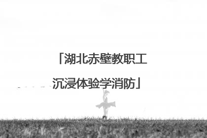 湖北赤壁教职工沉浸体验学消防