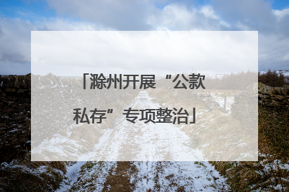 滁州开展“公款私存”专项整治