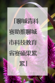 聊城青科赛助推聊城市科技教育省赛硕果累累