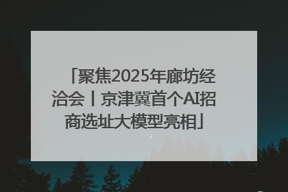 聚焦2025年廊坊经洽会丨京津冀首个AI招商选址大模型亮相