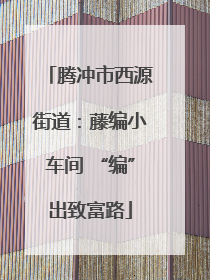 腾冲市西源街道：藤编小车间 “编”出致富路