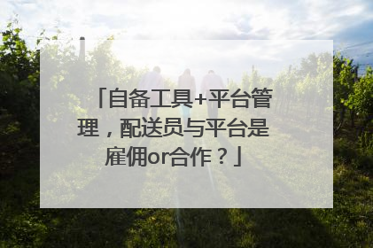 自备工具+平台管理，配送员与平台是雇佣or合作？
