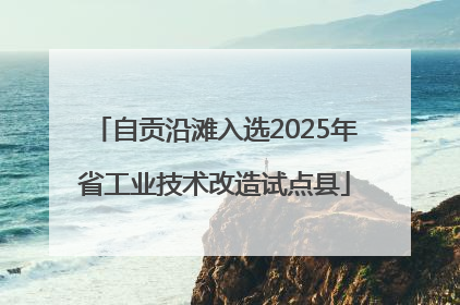 自贡沿滩入选2025年省工业技术改造试点县