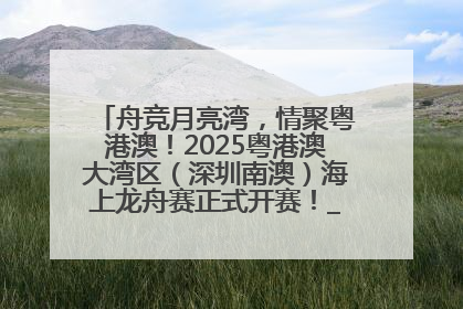 舟竞月亮湾，情聚粤港澳！2025粤港澳大湾区（深圳南澳）海上龙舟赛正式开赛！_深圳新闻网