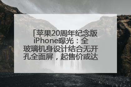苹果20周年纪念版iPhone曝光：全玻璃机身设计结合无开孔全面屏，起售价或达1.45万人民币