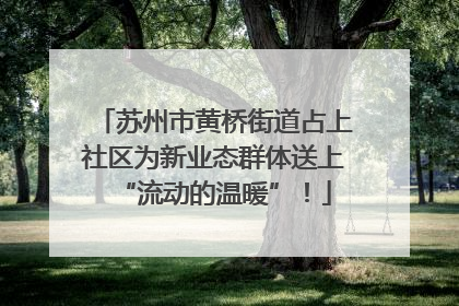 苏州市黄桥街道占上社区为新业态群体送上“流动的温暖”！