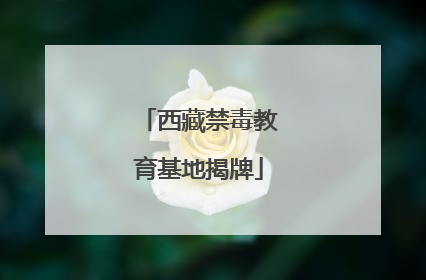 西藏禁毒教育基地揭牌