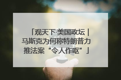 观天下·美国政坛｜马斯克为何称特朗普力推法案“令人作呕”