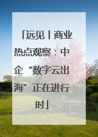 远见丨商业热点观察：中企“数字云出海”正在进行时