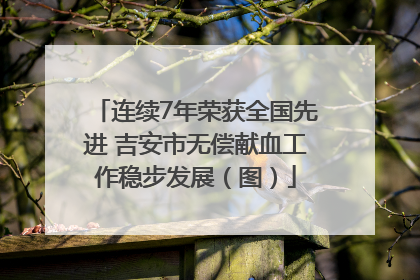 连续7年荣获全国先进 吉安市无偿献血工作稳步发展（图）