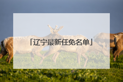 辽宁最新任免名单