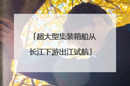 超大型集装箱船从长江下游出江试航