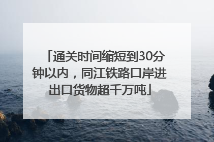 通关时间缩短到30分钟以内，同江铁路口岸进出口货物超千万吨