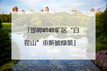 邯郸峰峰矿区“白茬山”重新披绿装