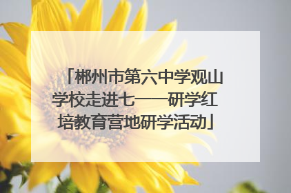 郴州市第六中学观山学校走进七一一研学红培教育营地研学活动