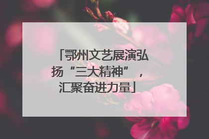 鄂州文艺展演弘扬“三大精神”，汇聚奋进力量