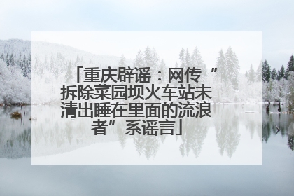 重庆辟谣：网传“拆除菜园坝火车站未清出睡在里面的流浪者”系谣言
