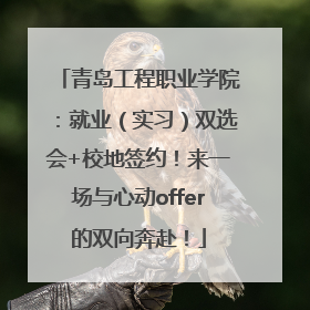 青岛工程职业学院：就业（实习）双选会+校地签约！来一场与心动offer的双向奔赴！
