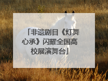 非遗剧目《灯舞心承》闪耀全国高校展演舞台