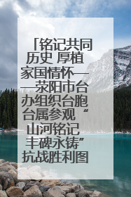 铭记共同历史 厚植家国情怀——荥阳市台办组织台胞台属参观“山河铭记 丰碑永铸”抗战胜利图片展