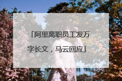 阿里离职员工发万字长文，马云回应