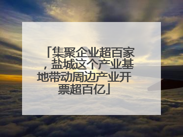 集聚企业超百家，盐城这个产业基地带动周边产业开票超百亿