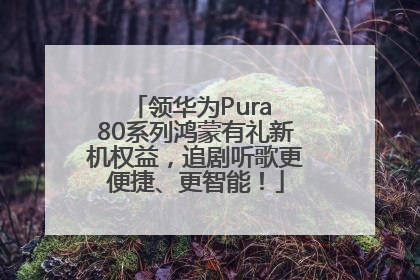 领华为Pura 80系列鸿蒙有礼新机权益，追剧听歌更便捷、更智能！
