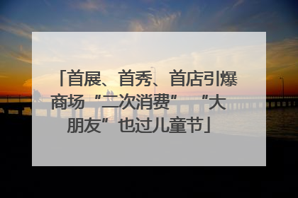 首展、首秀、首店引爆商场“二次消费” “大朋友”也过儿童节