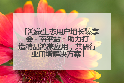 鸿蒙生态用户增长臻享会 · 南平站：助力打造精品鸿蒙应用，共研行业用增解决方案