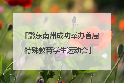 黔东南州成功举办首届特殊教育学生运动会