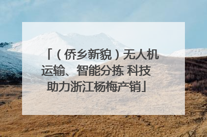（侨乡新貌）无人机运输、智能分拣 科技助力浙江杨梅产销