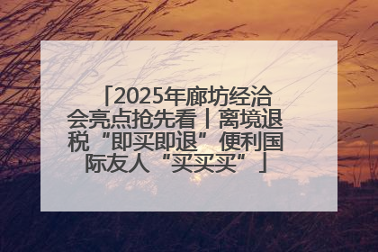 2025年廊坊经洽会亮点抢先看丨离境退税“即买即退”便利国际友人“买买买”