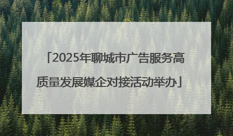 2025年聊城市广告服务高质量发展媒企对接活动举办