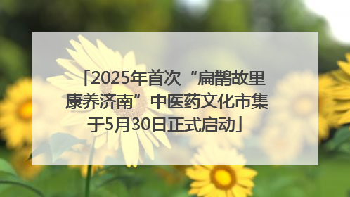 2025年首次“扁鹊故里 康养济南”中医药文化市集于5月30日正式启动